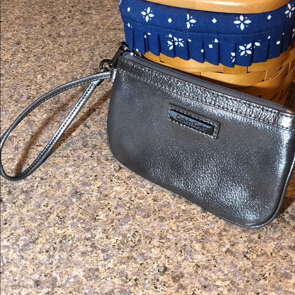 Calvin Klein Handbags - Calvin Klein Wristlet Silver
